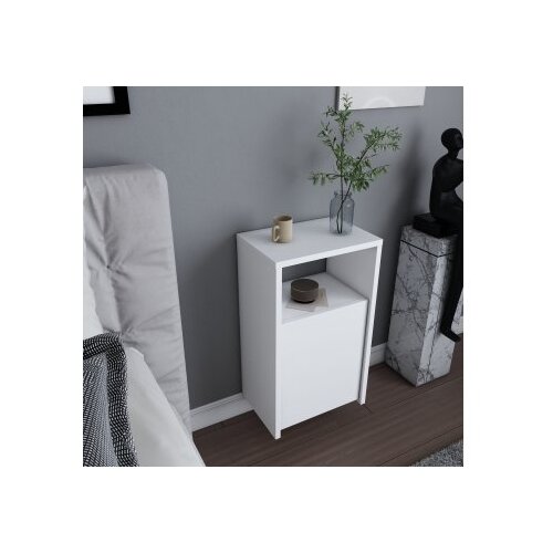 Hanah home Noćni ormarić Carlin, 36x61,4x25,3 cm, Bijeli Cene