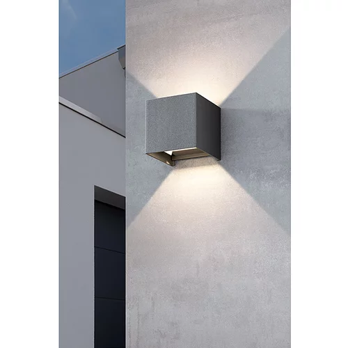 Starlux vanjska zidna LED svjetiljka Umea (8 W, 10 x 10 x 10 cm, Antracit, IP54)