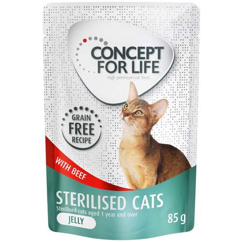 Concept for Life Sterilised Cats govedina brez žitaric - v želeju - 12 x 85 g Cijene