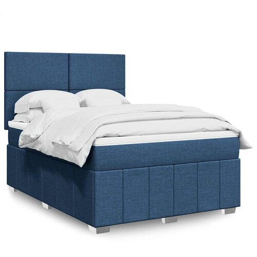  Krevet s oprugama i madracem plavi 140 x 190 cm od tkanine Cijene