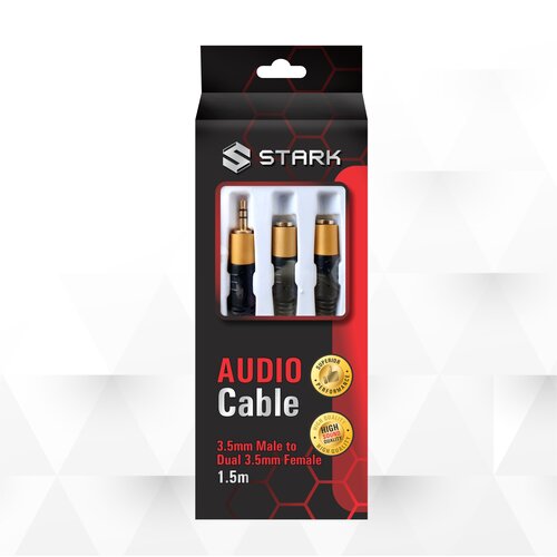 Stark audio kabl 3.5mm stereo na 2X3.5mm stereo crni Cene