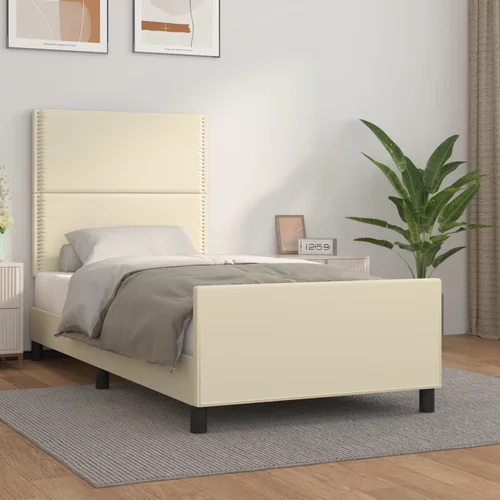  Okvir za krevet s uzglavljem krem 80 x 200 cm od umjetne kože