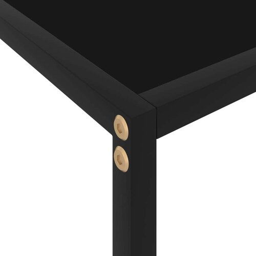 VidaXL Konzolni stol crni 80 x 35 x 75 cm od kaljenog stakla Slike