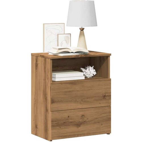 VidaXL Noćni ormarići 2 kom boja hrasta 50x32x60 cm konstruirano drvo Slike