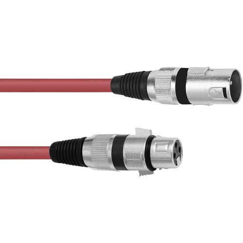 Omnitronic 30220899 XLR priklučni konektor [1x XLR vtič 3-polni - 1x XLR vtičnica 3-polna] 1.00 m rdeča, (20428013) Cene