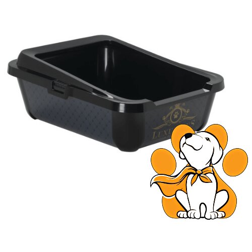 Moderna Hercules Tray+Rim Black 50cm, Otvoreni Toalet Za Mačke Cene