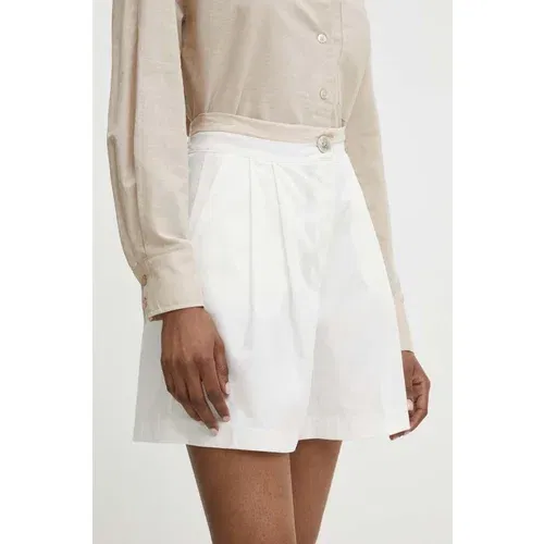 Answear Lab Kratke hlače za žene, boja: bijela, bez uzorka, visoki struk