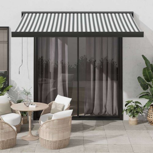 VidaXL Tenda na uvlačenje antracit i bijela 3x2 5 m tkanina i aluminij Slike