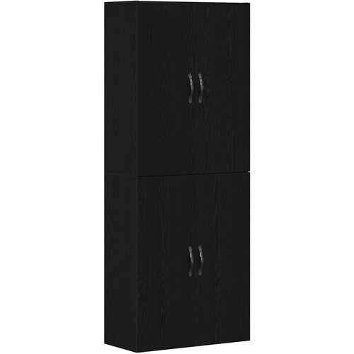 vidaXL Kabineti 2 kosa Črni Oreh 69,5x34x180 cm Inženirski Les Cene
