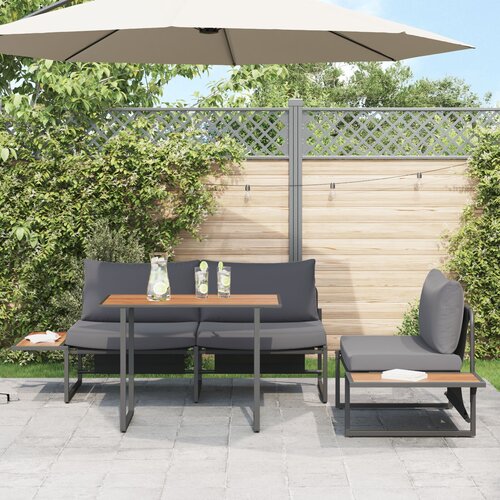 VidaXL Set od 2 Antracit Metal Duljina stola 100 cm Čvrst Slike