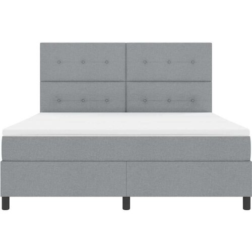 Box spring krevet Svjetlosiva 180 x 200 cm tkanina Slike