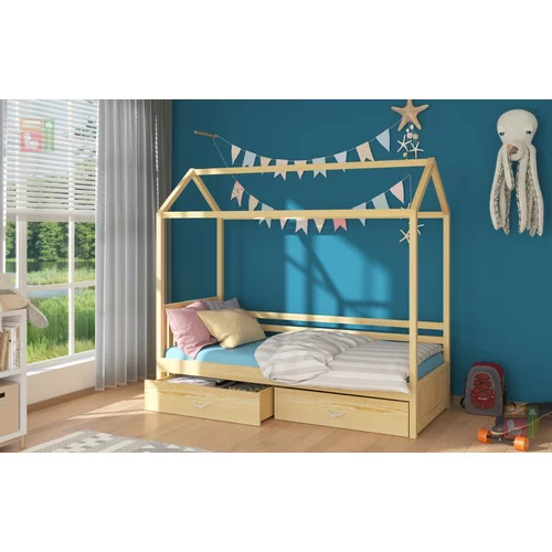 ADRK Furniture Otroška postelja Rose - 80x180 cm - naravni bor