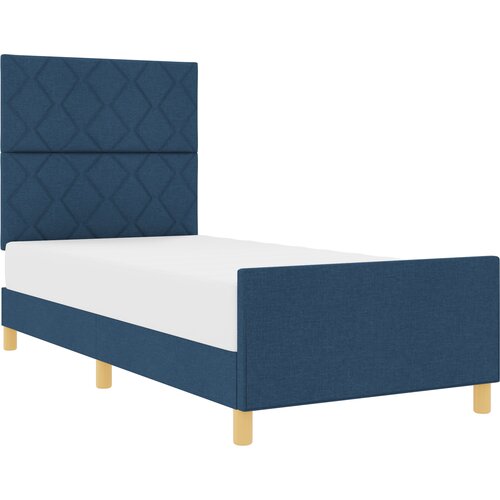 vidaXL Okvir za krevet s uzglavljem Plava 100 x 200 cm tkanina Cene