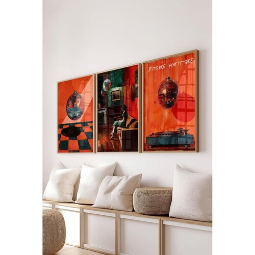 WALLXPERT Č-300791 - 3040 set dekorativnih slika u vi&scaron;e boja (3 komada) Cene