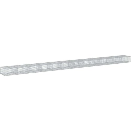 VidaXL Gabionska ko&amp;scaron;ara s poklopcem 1200x100x50 cm pocinčano željezo Slike
