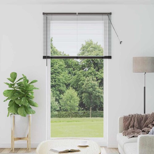VidaXL Okenska roleta z zavesami Drugo Črna 110 x 220 cm Aluminij Slike