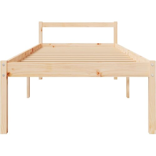  Krevet za starije osobe 90 x 190 cm mali od masivne borovine Slike