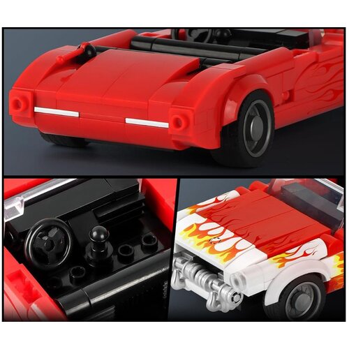  Automobil od građevinskih blokova, klasični hot rod roadster 249ele ZA5817 Slike