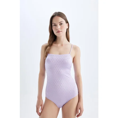 Defacto Fall in Love Regular Fit Thin Strap Stone Swimsuit