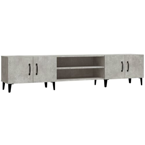 Maison Chic TV omarica - TV stojalo - Televizijska omarica betonsko siva 180x31,5x40 cm inženirski les, (21701203) Slike