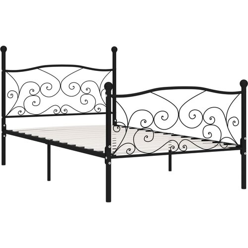 Maison Chic Posteljni okvir - Enojna postelja - Postelja za odrasle z letvenim dnom črn kovinski 100x200 cm-J9249, (21768074) Cene