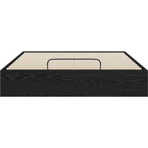  Otomanski krevet s pohranom Crni Hrast 193 x 140 x 25 cm Slike