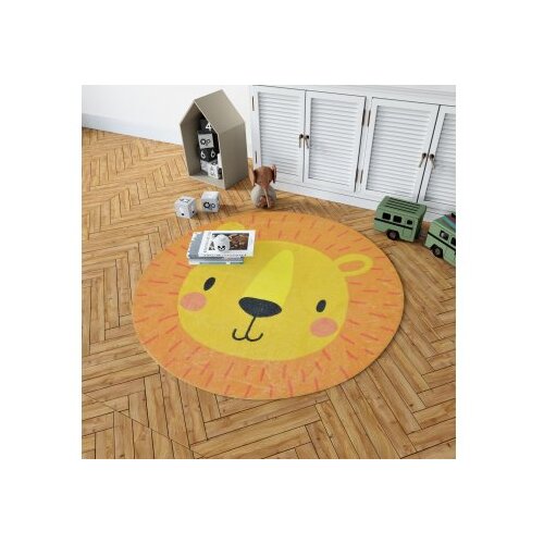 Conceptum Hypnose Woopamuk111 okrugli narandžasti tepih sa printom 100 x 100 (625HFT2314) Slike