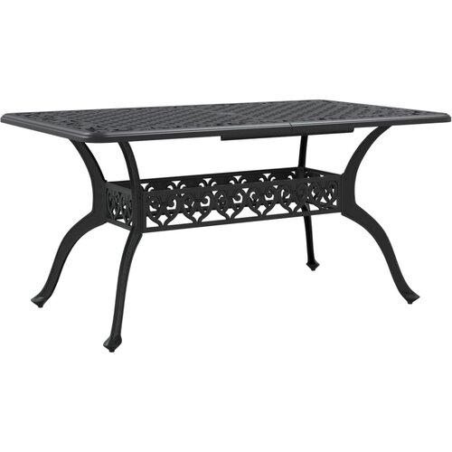 vidaXL vrtna miza črna 150x90x72 cm liti aluminij, (21207450) Cene