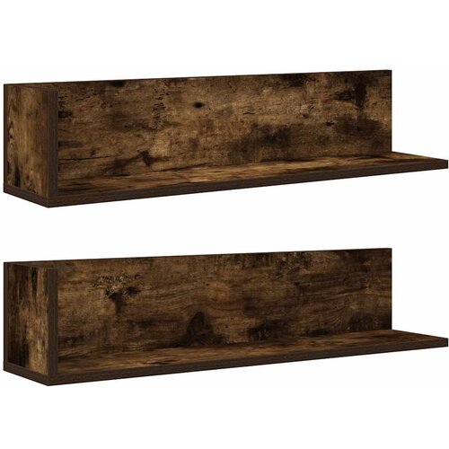 Maison Chic 2 kosi Stenske Police - Viseče police dim. hrast 75x16,5x16,5 cm inženirski les, (21793711) Slike
