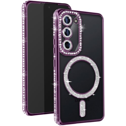 AVIZAR Diamantno ohišje za Samsung Galaxy S23 MagSafe Contour Strass, Vijolična, (5000014452) Cene