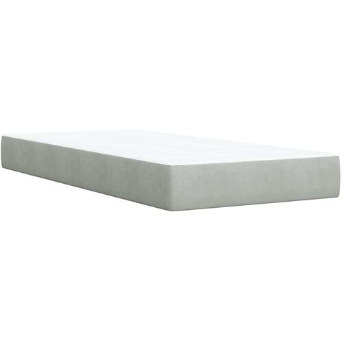 VidaXL Box spring krevet s madracem svjetlosivi 90x190 cm bar&amp;scaron;unasti Slike