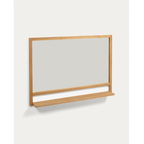Kave Home Stensko ogledalo s polico z lesenim okvirjem 100x70 cm Taciana – Cene