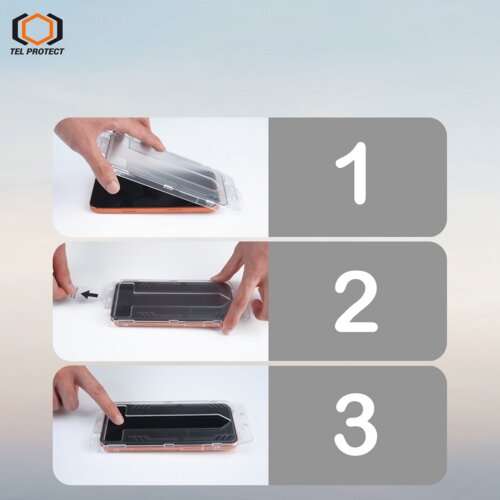 Tel Protect Dust-Free Easy Fit Full Glue 6D kaljeno staklo za iPhone 15 crno - 2 komada Slike