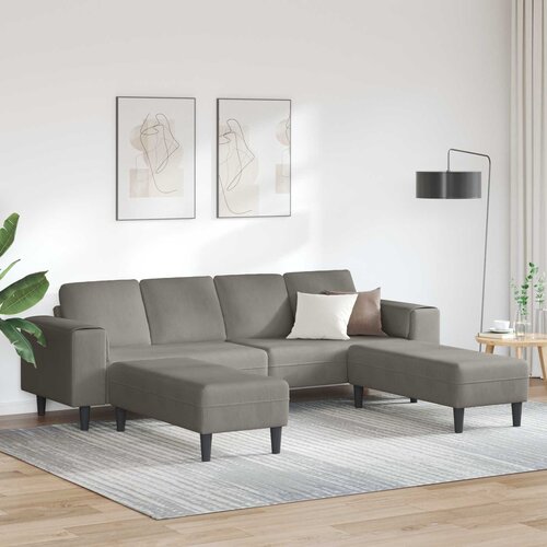 SOFA Svijetlo siva 250 x 188 x 76 cm Kordura tekstil Cene