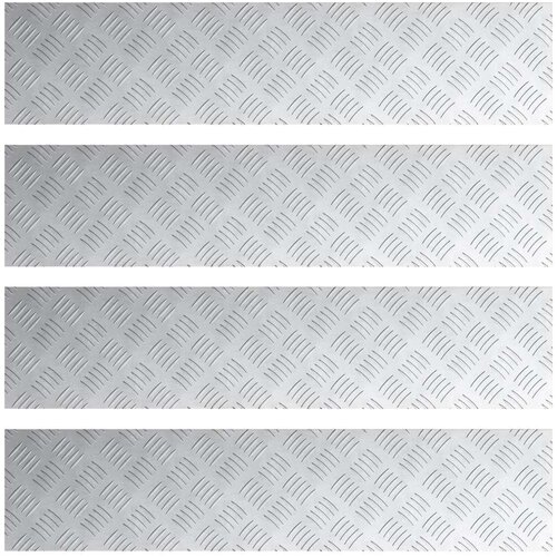  Aluminijske &amp;scaron;evron ploče 4 komada protuklizne 90x20 cm Slike