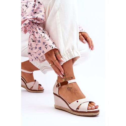 Kesi Women's wedge sandals light beige Janet Slike
