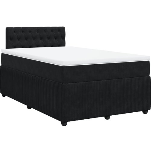 vidaXL Box spring postelja z vzmetnico črna 120x190 cm žamet, (21321398) Cene