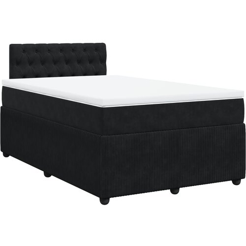 vidaXL Krevet box spring s madracem crni 120 x 190 cm bar&scaron;unasti Cijene