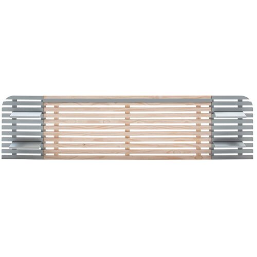 Marckeric Svijetlo sivo/u prirodnoj boji uzglavlje od masivnog bora 240x62 cm Dimas &amp;ndash; Slike