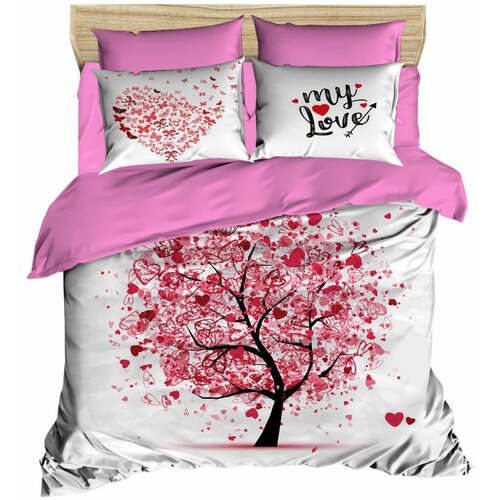  185 whitepinkred double quilt cover set Cene