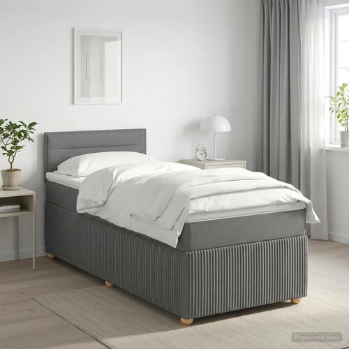  Boxspring krevet s madracem Tamnosiva 90 x 190 cm Tkanina 190 x 90 x 100.5 cm Cene