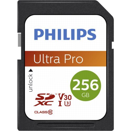 Philips SDXC Card 256GB Class 10 UHS-I U3 V30 A1 - memorijska kartica Cijene