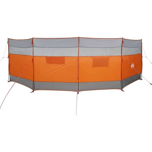 VidaXL Vjetrobran za kampiranje siva/narančasta 510x153 cm vodootporni Slike