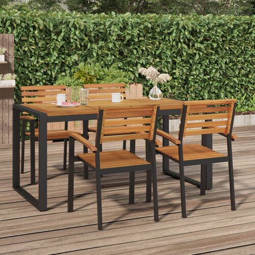 vidaXL vrtni stol s u-nogama 160 x 80 x 75 cm od masivnog drva bagrema Cene