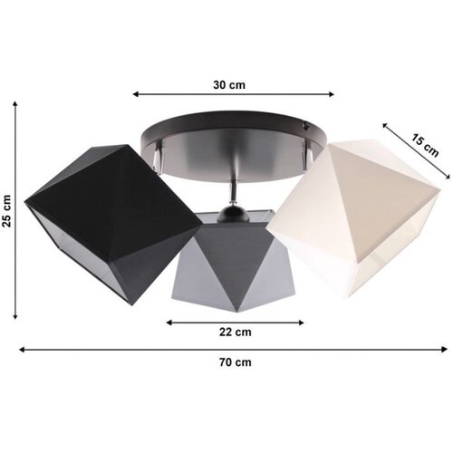  Plafonski luster DIAMENT 3xE27/60W/230V Slike