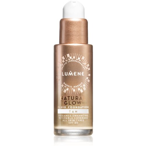 Lumene Natural Glow posvetlitveni tekoči puder za naraven videz SPF 20 odtenek Tan 30 ml Slike