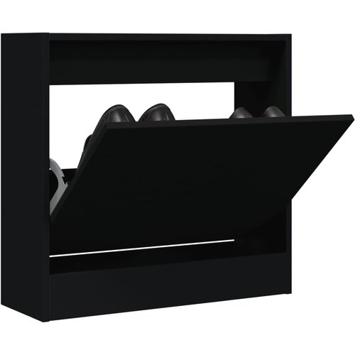 vidaXL Omarica za čevlje črna 60x21x57 cm inženirski les Cene
