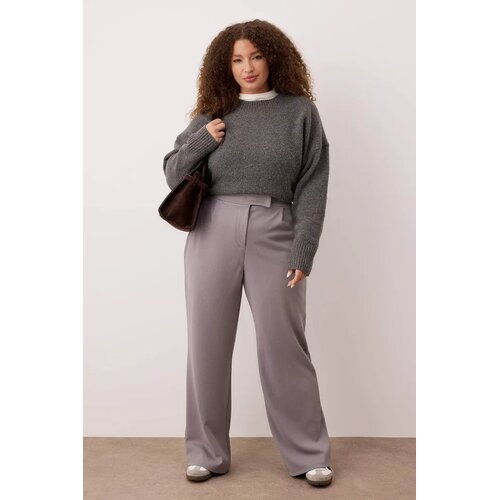 Trendyol Ženske pantalone Tbbss24Ar00035, Sive Slike