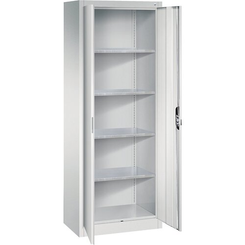C+P Delavniška omara s krilnimi vrati, VxŠxG 1950 x 700 x 400 mm, svetlo sive / svetlo sive barve Cene