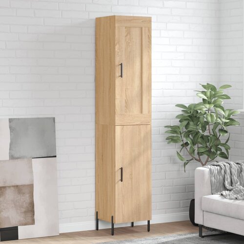  Visoka komoda hrasta sonome 34,5x34x180cm od konstruiranog drva Slike
